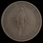 Canada, Banque de la Cité, 1 penny <br /> 1837