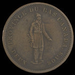 Canada, Banque de la Cité, 1 penny <br /> 1837