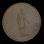 Canada, Banque de Québec, 1 penny <br /> 1837