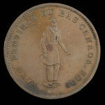 Canada, Banque du Peuple (People's Bank), 1 penny <br /> 1837
