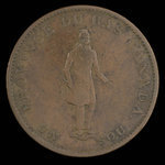 Canada, Banque de la Cité, 1/2 penny <br /> 1837