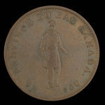 Canada, Banque de la Cité, 1/2 penny <br /> 1837