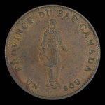 Canada, Banque de la Cité, 1/2 penny <br /> 1837