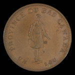 Canada, Banque de la Cité, 1/2 penny <br /> 1837