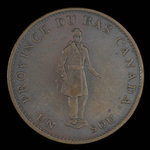 Canada, Banque de la Cité, 1/2 penny <br /> 1837