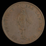 Canada, Banque de la Cité, 1/2 penny <br /> 1837