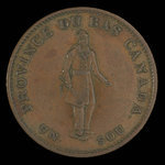 Canada, Banque de Québec, 1/2 penny <br /> 1837