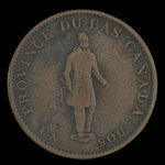 Canada, Banque de Québec, 1/2 penny <br /> 1837