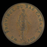 Canada, Banque du Peuple (People's Bank), 1/2 penny <br /> 1837