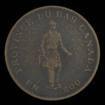 Canada, Banque de Montréal, 1/2 penny <br /> 1837