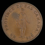 Canada, Banque de Montréal, 1/2 penny <br /> 1837