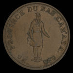 Canada, Banque de Montréal, 1/2 penny <br /> 1837