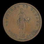 Canada, Banque de Québec, 1 penny <br /> 1852