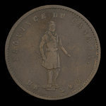 Canada, Banque de Québec, 1/2 penny <br /> 1852
