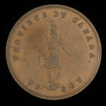 Canada, Banque de Québec, 1/2 penny <br /> 1852