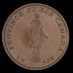 Canada, Banque de la Cité, 1/2 penny <br /> 1837