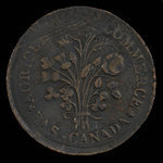 Canada, inconnu, 1 sou <br /> 1838