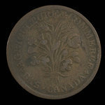Canada, inconnu, 1 sou <br /> 1838