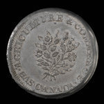 Canada, Société d'archéologie et de numismatique de Montréal, 1 sou <br /> 1865