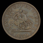 Canada, Bank of Upper Canada (York), 1 penny <br /> 1850