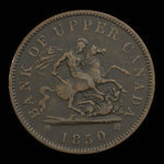 Canada, Bank of Upper Canada (York), 1 penny <br /> 1850