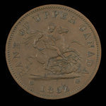Canada, Bank of Upper Canada (York), 1 penny <br /> 1852