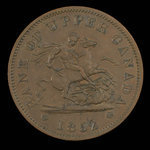 Canada, Bank of Upper Canada (York), 1 penny : 1852