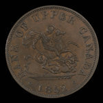 Canada, Bank of Upper Canada (York), 1/2 penny : 1852