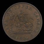 Canada, Bank of Upper Canada (York), 1/2 penny <br /> 1852