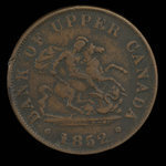 Canada, Bank of Upper Canada (York), 1/2 penny <br /> 1852