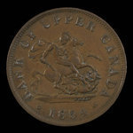 Canada, Bank of Upper Canada (York), 1/2 penny <br /> 1854
