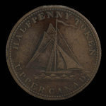 Canada, inconnu, 1/2 penny <br /> 1820