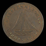 Canada, inconnu, 1/2 penny <br /> 1833