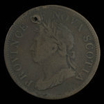 Canada, Province de la Nouvelle-Écosse, 1 penny <br /> 1824