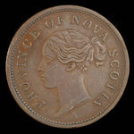 Canada, Province de la Nouvelle-Écosse, 1 penny <br /> 1843