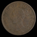 Canada, Province de la Nouvelle-Écosse, 1/2 penny <br /> 1840