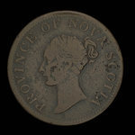 Canada, Province de la Nouvelle-Écosse, 1/2 penny <br /> 1840