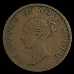 Canada, Province de la Nouvelle-Écosse, 1/2 penny <br /> 1843