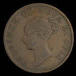 Canada, Province de la Nouvelle-Écosse, 1/2 penny <br /> 1843