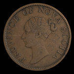 Canada, Province de la Nouvelle-Écosse, 1/2 penny <br /> 1843