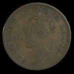 Canada, Province de la Nouvelle-Écosse, 1/2 penny <br /> 1843