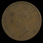 Canada, Province de la Nouvelle-Écosse, 1/2 penny <br /> 1843