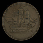 Canada, inconnu, 1/2 penny <br /> 1835