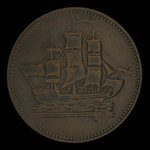 Canada, inconnu, 1/2 penny <br /> 1835