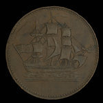 Canada, inconnu, 1/2 penny <br /> 1835