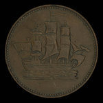 Canada, inconnu, 1/2 penny <br /> 1835