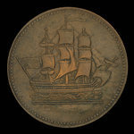 Canada, inconnu, 1/2 penny <br /> 1835