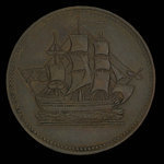 Canada, inconnu, 1/2 penny <br /> 1835