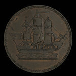 Canada, inconnu, 1/2 penny <br /> 1835