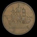 Canada, inconnu, 1/2 penny <br /> 1835